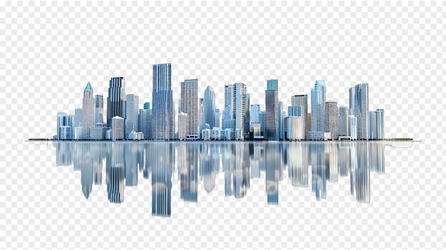 PSD miami city skyline