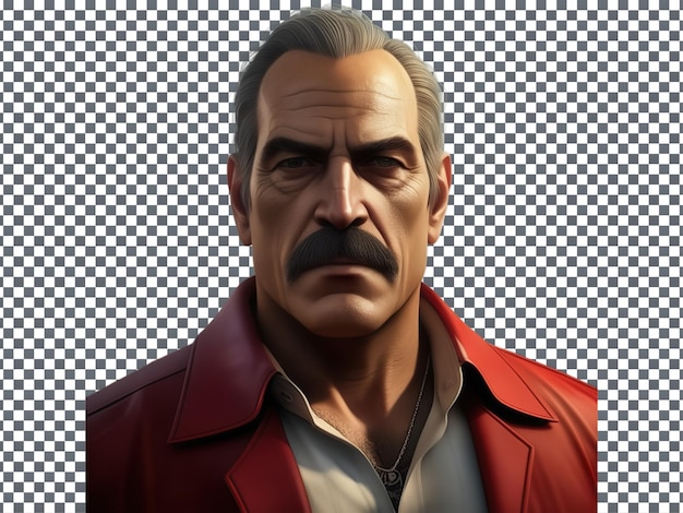 Michael De Santa Grand Theft Auto V realistic on transparent background