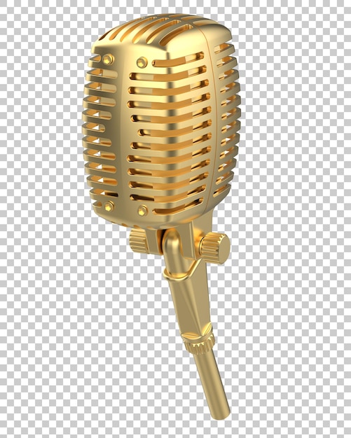 Microphone isolated on transparent background 3d rendering illustration