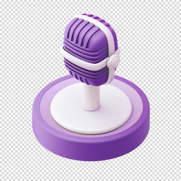 Microphone isolated on transparent background