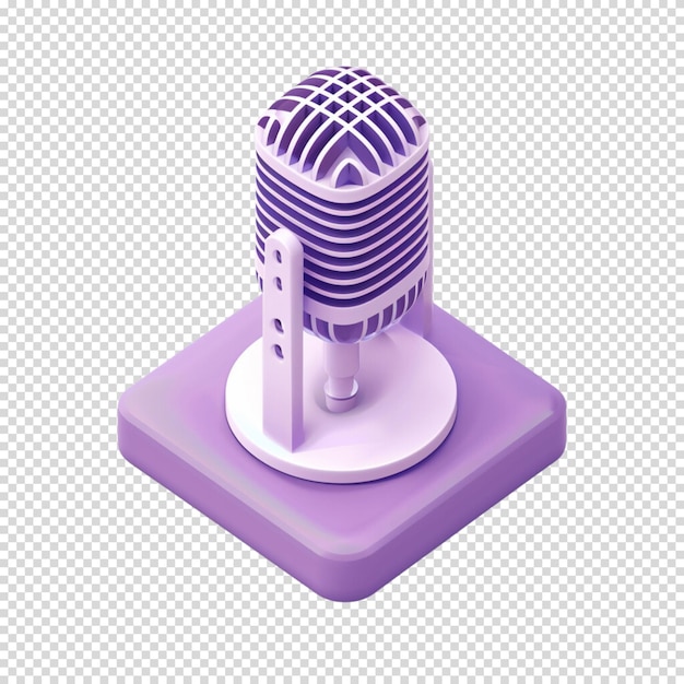 Microphone isolated on transparent background