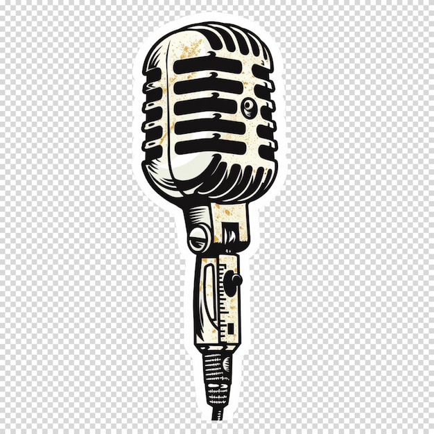 Microphone isolated on transparent background