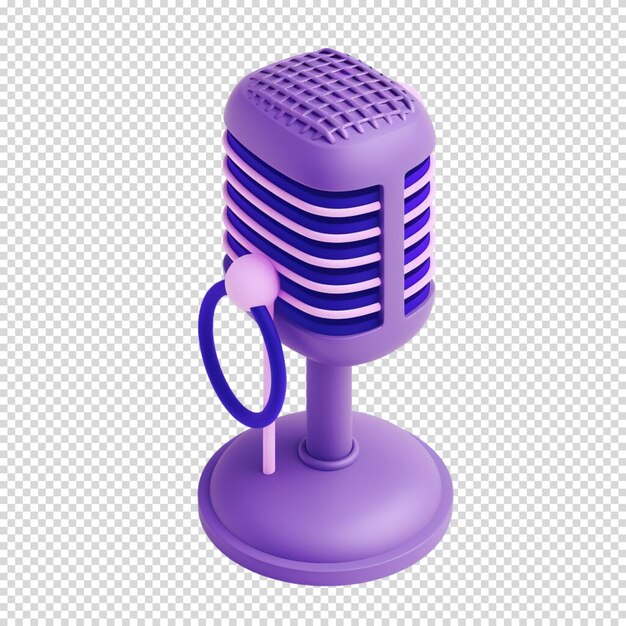 Microphone isolated on transparent background