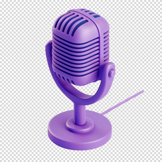 Microphone isolated on transparent background