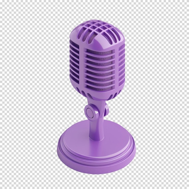 Microphone isolated on transparent background