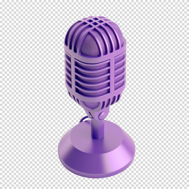 Microphone isolated on transparent background