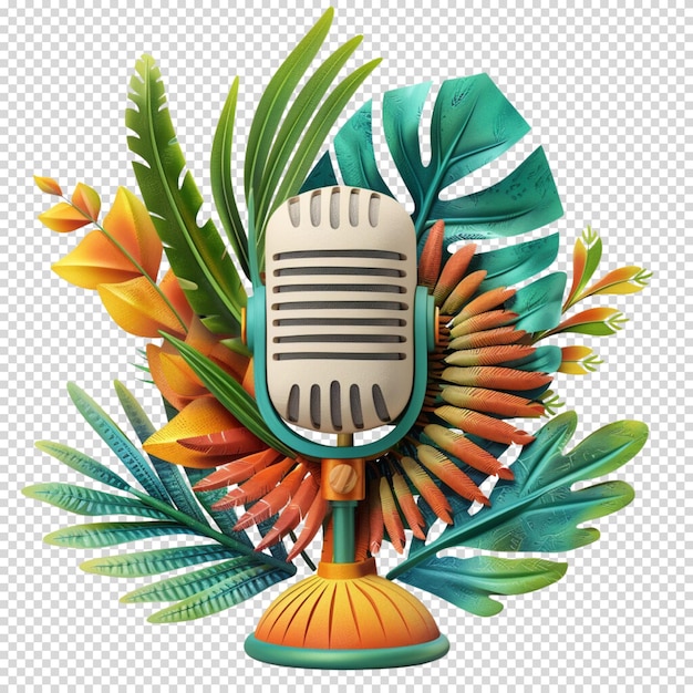 Microphone isolated on transparent background