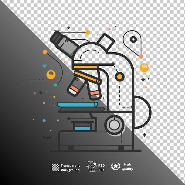 PSD microscope isolated on transparent background