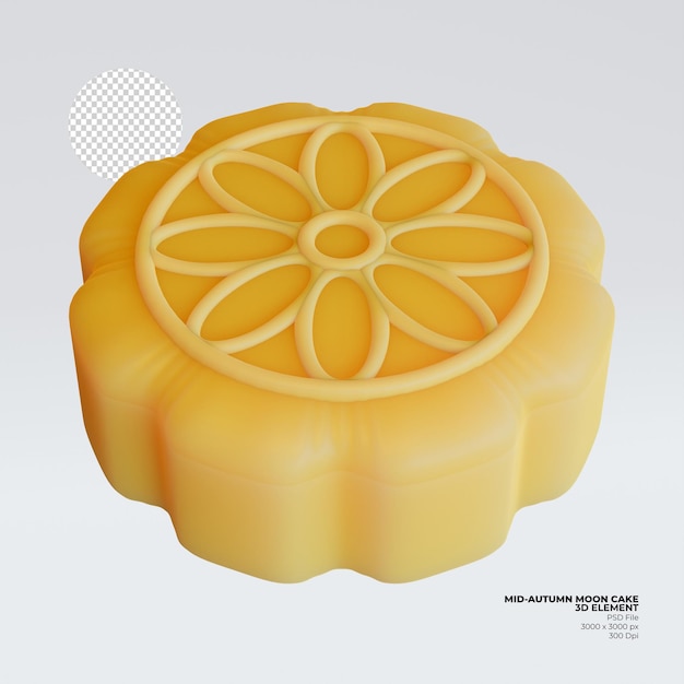 Mid Autumn Moon Cake 3D Element