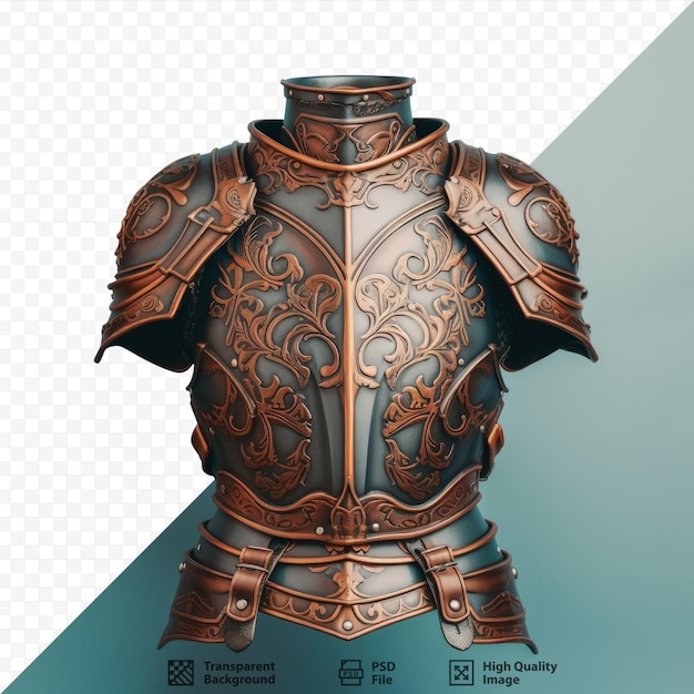 PSD middle ages style fantasy armor on mannequin transparent background