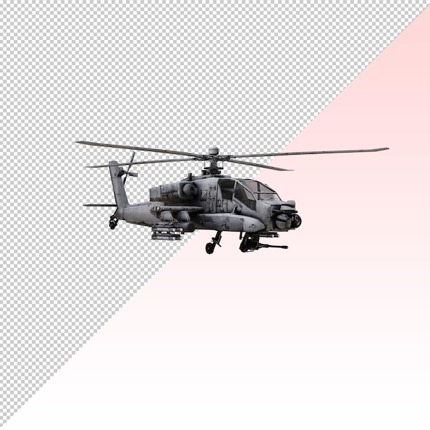 military attack helicopter isolated