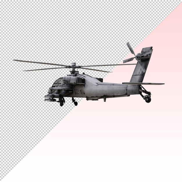 military attack helicopter isolated