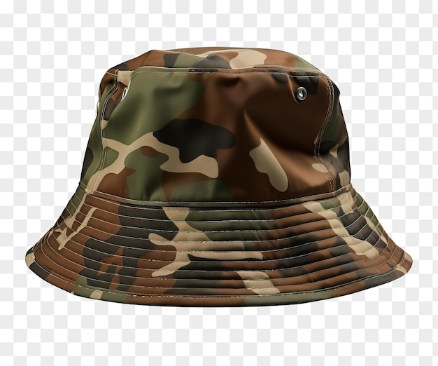 Military canvas hat isolated on transparent background PNG