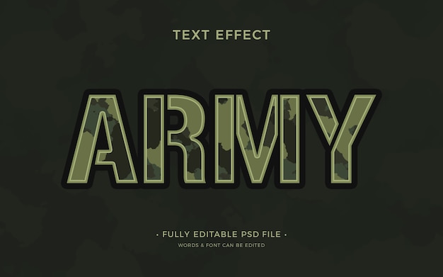 Military text effect