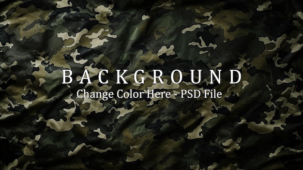 PSD military texture camouflage background on top view