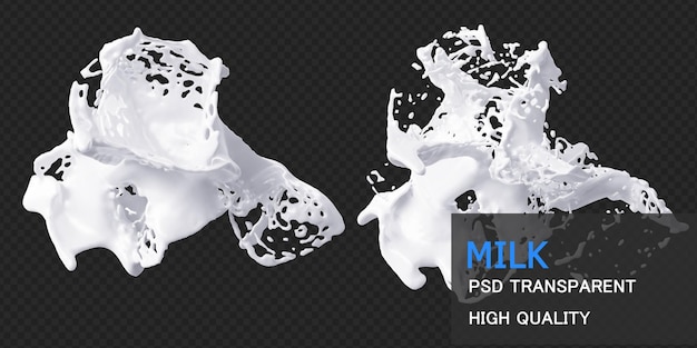 Milk in 3d rendering isolated design premium psd