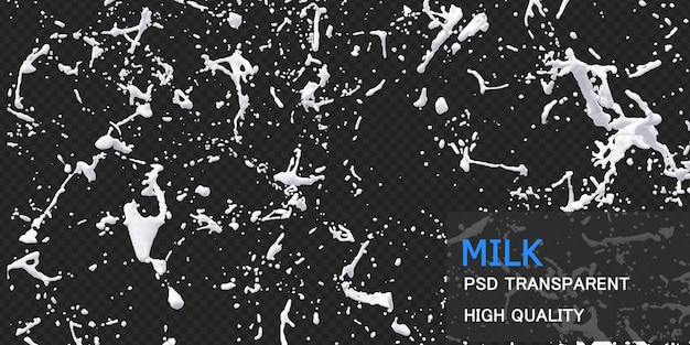 Milk in 3d rendering isolated design premium psd