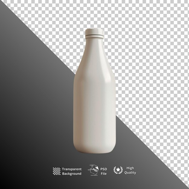 PSD milk bottle isolated on transparent background