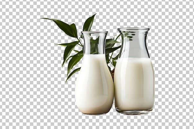 PSD milk bottle isolated on transparent background