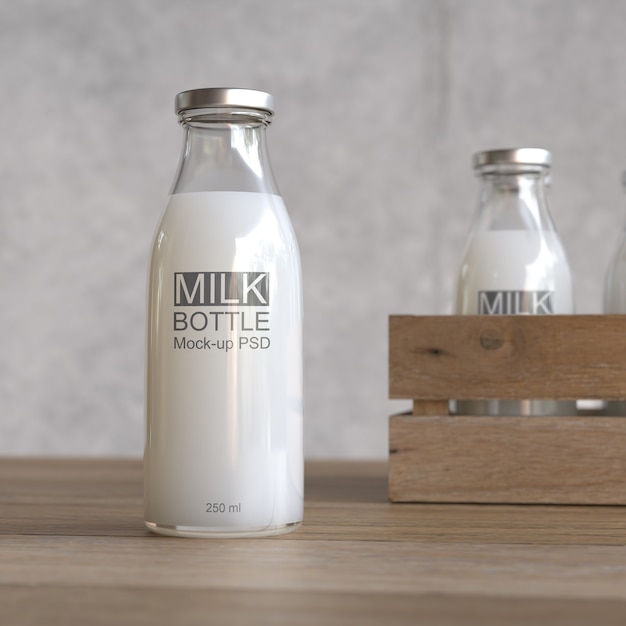 PSD milk bottle mock up