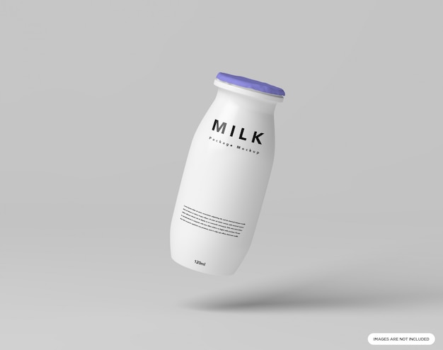 Milk bottle mockup