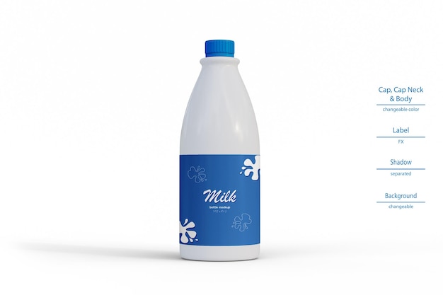 Milk bottle mockup