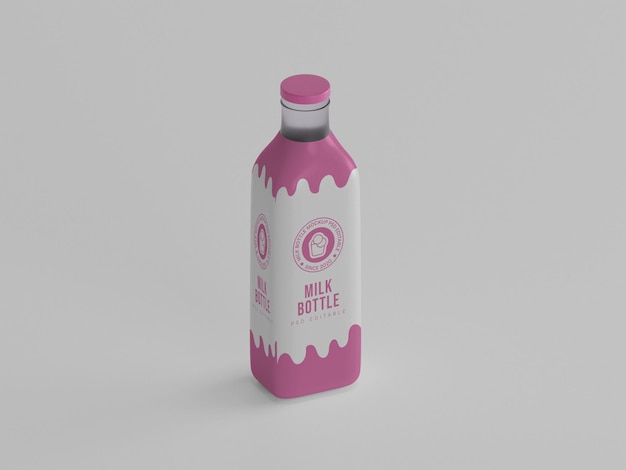 Milk bottle mockup