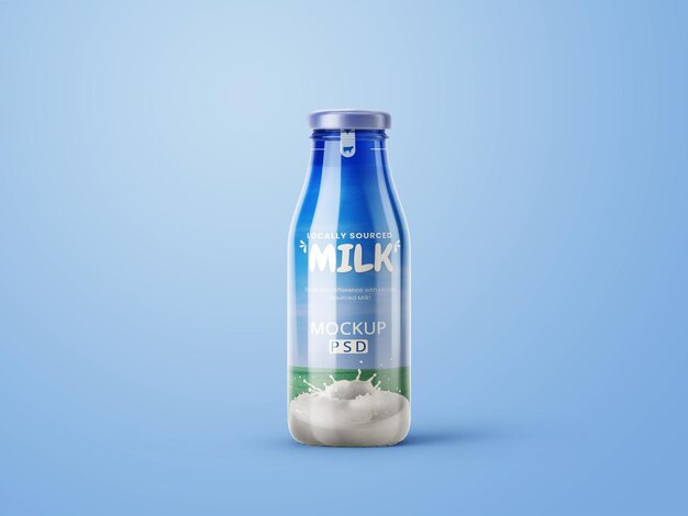 PSD milk bottle mockup