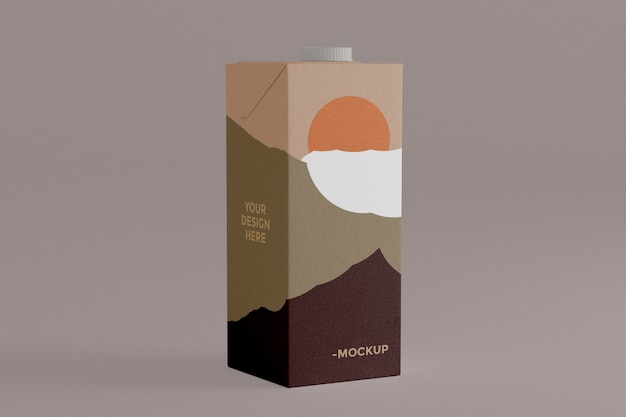 milk box mockup