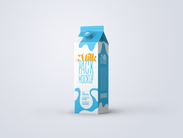 Milk Carton Box Mockup