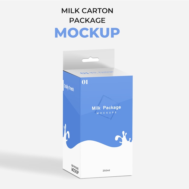 Milk Carton package Mockup