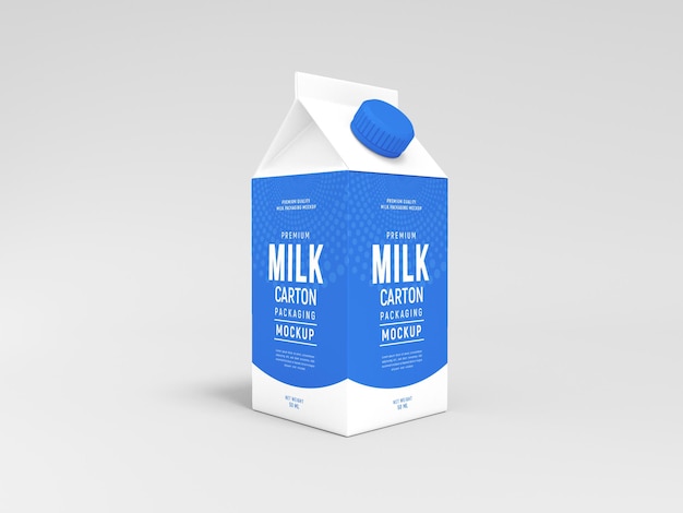 Milk Carton Packaging Mockup