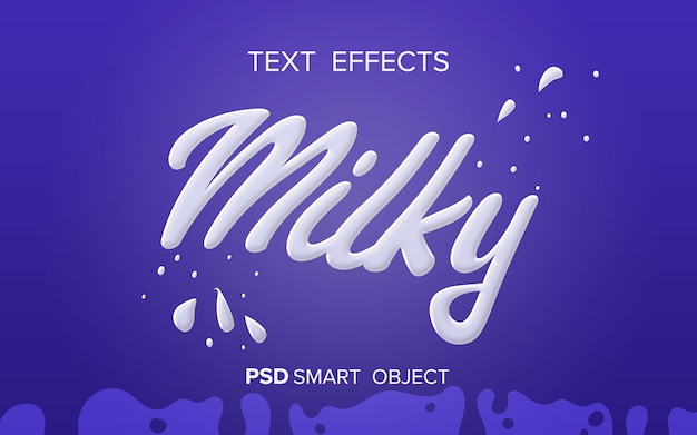 Milk liquid text effect