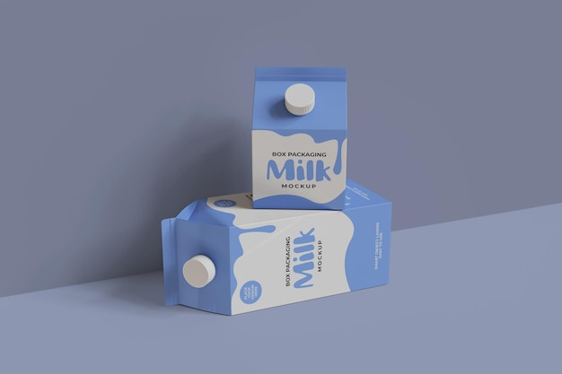 PSD milk packaging mockup