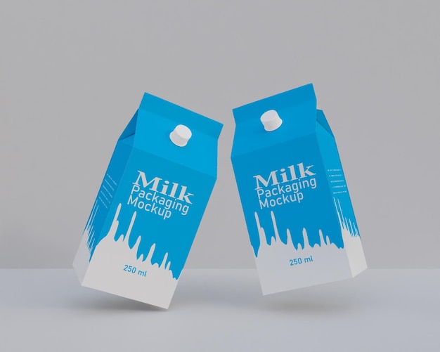 Milk packaging mockup