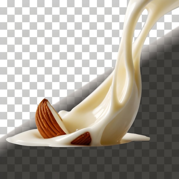 Milk splash element isolated on transparent background