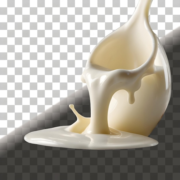 Milk splash element isolated on transparent background