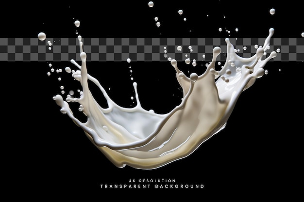 Milk Splash isolated on Transparent background