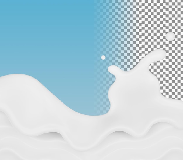 Milk splash shapes Premium Psd