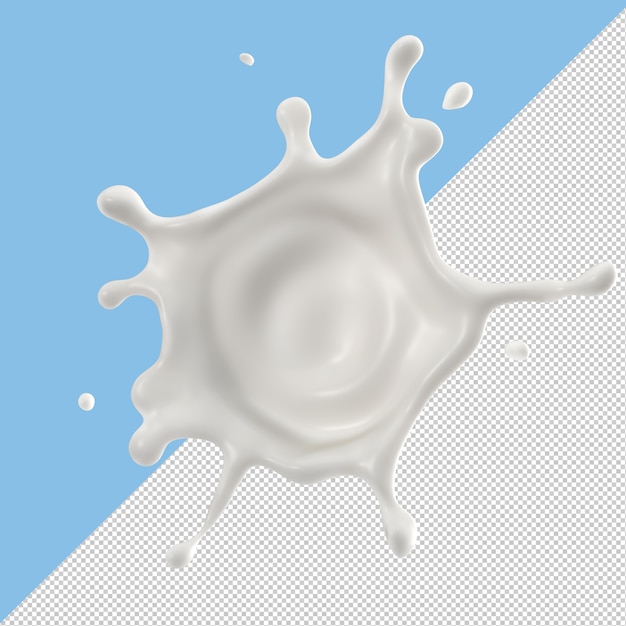 Milk splashes isolated