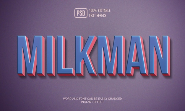 Milkman text style effect