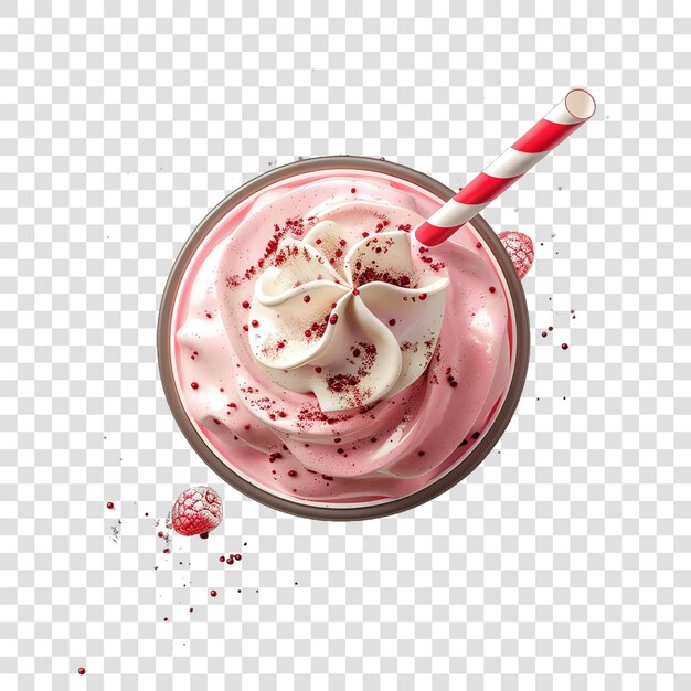 PSD milkshake food realisticisolated on a transparent background