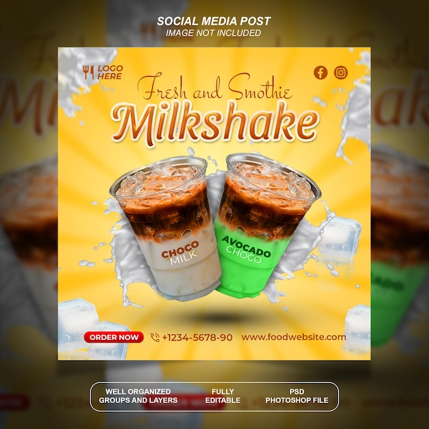 Milkshake social media post