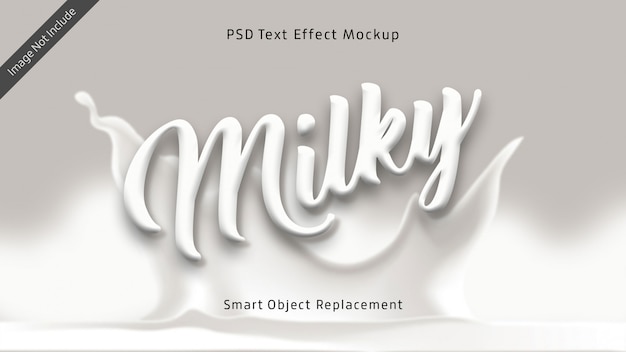 Milky 3D Text Effects Mockup