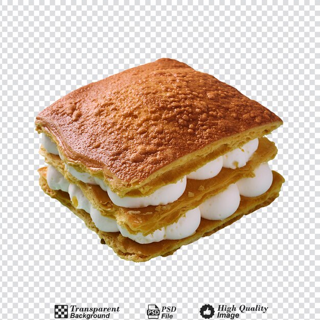 PSD millefeuille isolated on transparent background