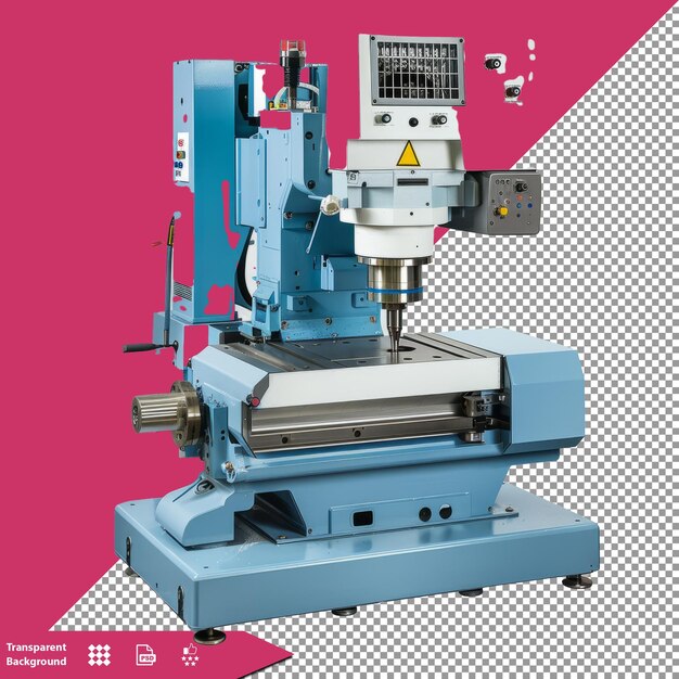 Milling Machine on transparent background PNG PSD