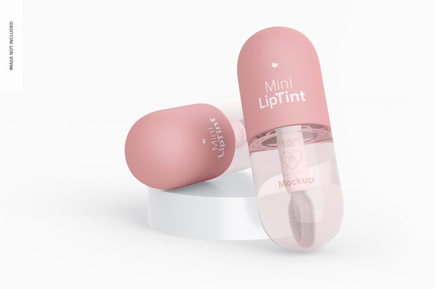 Mini Lip Tints Mockup, Leaned