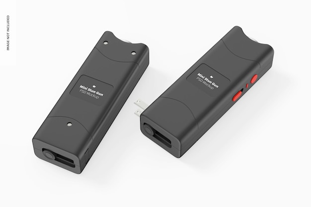 Mini Stun Guns Mockup, Top View