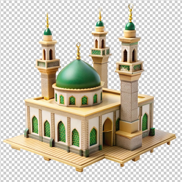 miniature mosque with 1 minaret