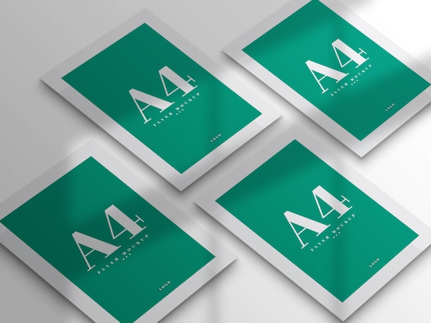 Minimal a4 flyer mockup design